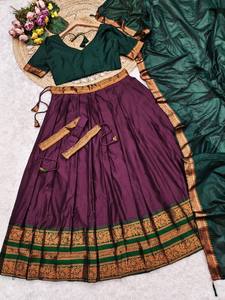 Lehenga choli ชุดแบบดั้งเดิมใต้เกรซ lehenga วัดความงาม lehenga choli ชุดผ้าไหมใต้สง่างาม - Product Image 2