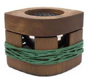 Elegant Design Handmade <b>Black</b> Wood Incense Burner With White Rope <b>Wrap</b> Aromatic Diffuser All-Season Use Burner Holder Gift Set - Product Image 6