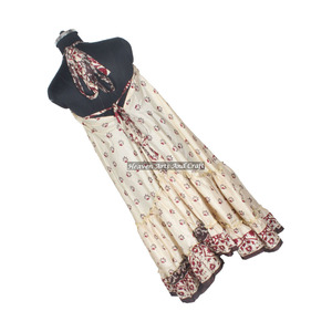 Nuevo fabricante y mayorista bohemio de ropa femenina, sari indio vintage de seda, vestido largo con cuello en V, elegante vestido de noche para damas. - Product Image 6