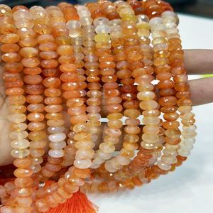 Cuentas de Piedras Preciosas al por Mayor, Cuentas Facetadas de Cornalina Roja Natural AAA, 8 mm, Hilo de 8 Pulgadas - Product Image 1