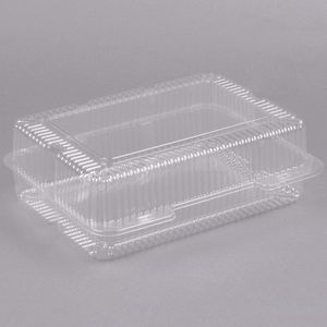 Conteneur rectangulaire en plastique transparent jetable RPET 19,00x11,50x8,50cm, boîte rPET pour l'emballage de produits frais et d'épicerie - Product Image 2