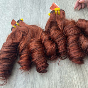 Combo Make Bouncy Perruque Bouclée Cheveux Humains Non Transformés SDD Bundle Closure Raw Cheveux Vierges Vietnamiens Cuticules Alignés Prix Usine - Product Image 1