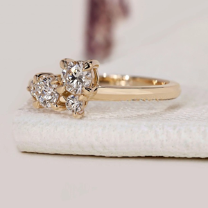 Bague en diamant rond de 0,60 carat cultivé en laboratoire, classique, plaqué or jaune 14 carats, bijoux de fiançailles et de mariage, vermeil éternité - Product Image 5