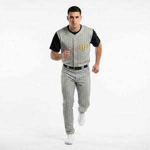 Nuevo Diseño de Uniforme de Béisbol, Estilo Moderno, Uniforme de Béisbol de Color Sólido de Primera Calidad, Absorbente de Humedad, Cierre de Botones - Product Image 6