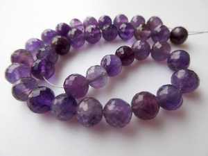 ลูกปัดพลอยอเมทิสต์สีม่วงธรรมชาติทรงกลมเจียระไนรูใหญ่ขนาด 10 มม. สำหรับทำเครื่องประดับแบบร้อยเป็นเส้น - Product Image 5