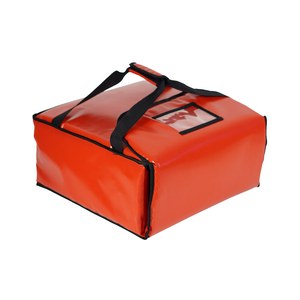 Sac de livraison de pizza au design classique, boîte à pizza durable, sac isotherme rouge pour la livraison de nourriture chaude - Product Image 1