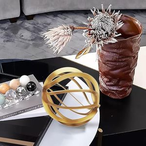 Sphères décoratives en métal pour la décoration de la maison, boules d'appoint modernes pour le salon, le bureau, la table basse - Product Image 3