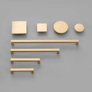 Brass & Matt Black Cabinet Pull Kitchen <b>Hardware</b> Mix Finish Customizable Length Kitchen Drawer Pull - Product Image 4