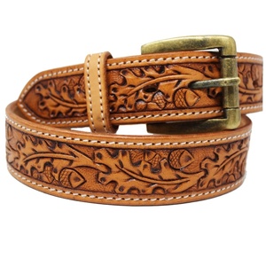 Cinturón de cuero de vaca occidental para hombres y mujeres, hecho a medida, con herramientas manuales, 100% - Product Image 1