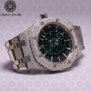Charm_Jewells Luxury Stainless Steel <b>Watch</b> 42mm Round Case Sapphire Crystal Analog Dial Luminous Folding Clasp Unisex - Product Image 2