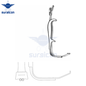 Retractor Tebbetts de 18.5 cm (7¼ Pulgadas) 90 x 24 mm con Iluminación de Fibra Óptica, Incluye Tubo y Adaptador para Cable de Fibra Óptica - Product Image 3