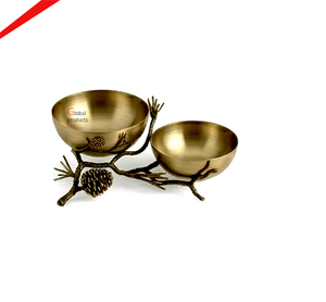 Wedding Decor Luxury Dish Dessert Chocolate Date Serving Metal Bowls For Ramadan <b>Eid</b> Decoration Metal Crafts - Product Image 2