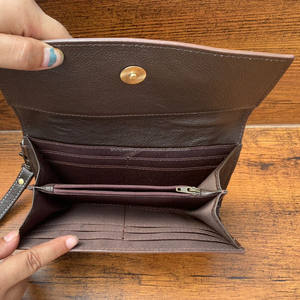New Arrival Hand Tooled Carving <b>Wallet</b> <b>Clutch</b> Stylish Hair on Cowhide Leather Wristlet <b>Wallet</b> Multi Uses Western Leather <b>Wallets</b> - Product Image 6
