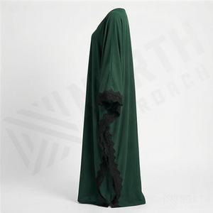Abaya Larga Modesta de Talla Grande, Vestido Islámico, Ropa Musulmana, Vestido de Novia, Ropa Formal de Algodón y Chifón para Mujer, Venta al Por Mayor - Product Image 3