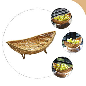 Venta al por mayor de cesta de fruta de ratán tejida a mano en forma de media luna de Vietnam - Product Image 2