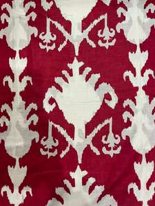 Tissu en coton biologique imprimé géométrique style Ikat pour vêtements, sacs, projets d'artisanat, décoration intérieure - Vente en gros au mètre - Product Image 2