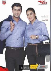 Camisa de Vestir Formal de Verano para Hombre, Ecológica, de Algodón, Manga Larga, Cuello Clásico, Ligera - Product Image 3