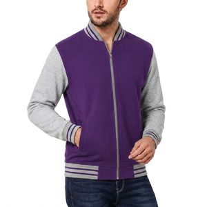 Veste universitaire pour homme, couleur unie, coton et polyester, vêtement décontracté, col rabattu, coupe classique, pour l'automne - Product Image 4