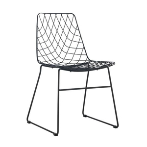 Silla de Comedor con Respaldo de Alambre Metálico Dorado para Sala de Estar, Apartamento, Muebles de Exterior, Villas - Product Image 5