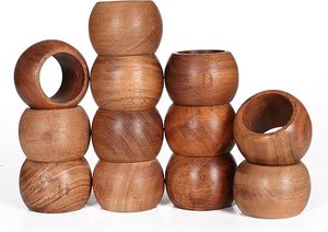 Juego de Anillos para Servilletas de Madera Natural, Precio Accesible, Anillos Hechos a Mano para Servilletas, para Mesa de Comedor, Bodas, Fiestas y Decoración del Hogar - Product Image 6