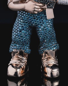 Iced Out Hip Hop Pendant & Charm Rose Gold Rhodium Plated Lab Grown Diamond Women's Trendy Jewelry by Jay Balaji Diamonds - Product Image 3