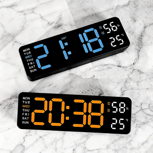 Large LED Display <b>Digital</b> Wall <b>Clock</b> Dual Alarm Auto Dimming Feature Classroom Office Decor Big Numbers Classroom Office Decor - Product Image 5