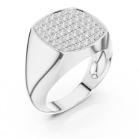 Anillo de Oro Rosa de 10K, 14K, 18K con Diamantes de Laboratorio de Corte Brillante Redondo Certificados por IGI, Estilo Hip Hop, Unisex, Joyería Iced Signet, Venta al por Mayor