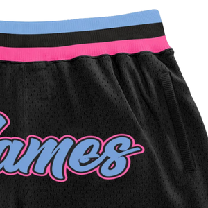 Pantalones Cortos de Baloncesto de Malla Sublimada Negros y Rosas para Hombre, Pantalones Cortos Deportivos de Poliéster con Estampado Digital, Ropa de Rendimiento para Entrenamiento y Juego - Product Image 3