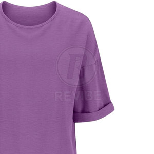 T-shirt ample pour femme, design 2026, haute qualité, décontracté, été, coupe ample, respirant, 100% coton - Product Image 5