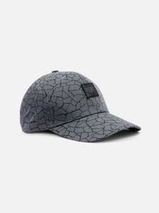 Gorra de Béisbol Unisex FJC de 6 Paneles con Estampado Geométrico, Ajustable, Informal, para Adultos, Gris, Malla de Poliéster - Product Image 1