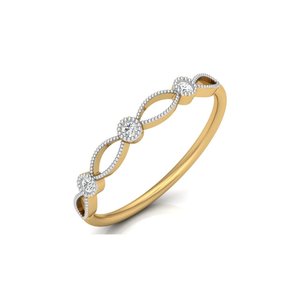 Anillo de Diamantes de Oro Amarillo para Mujer, Corte Brillante Redondo, Joyería Clásica de Compromiso, Color G, Piedra Natural - Product Image 1