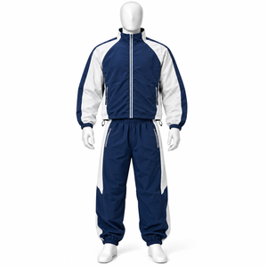 Nuevo diseño de conjuntos deportivos cortavientos para adultos, de nailon/poliéster, tela transpirable y duradera, tallas grandes para hombre. - Product Image 5