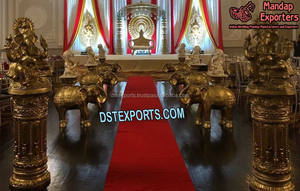 Estatuas de elefante de boda tradicional para pasillo Dec estatuas de Elefante Dorado para decoración de boda estatuas de elefante de Boda Real Venta - Product Image 4