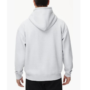 Sweat-shirt à capuche pour homme personnalisé, imprimé sur le devant, épais, en molleton 300-350 g/m², à épaules tombantes, motif uni, tricoté - Product Image 2