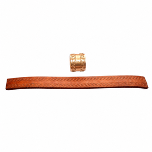 Leather Embossing <b>Roller</b> for Belts Straps & Wallets | Premium Brass Pattern Embossing Wheel | Professional Leathercraft Tool - Product Image 1