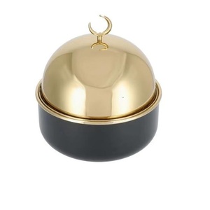 Olla de Cocina Chapada en Oro de Alta Calidad con Textura Martillada, Calentador de Alimentos, Cacerola, Utensilios de Cocina - Product Image 3