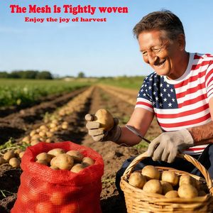 Bolsas Reutilizables para Almacenamiento de Vegetales con Cordón, Bolsas de Malla Transpirable para Patatas, Cebollas, Ajos, Frutas - Product Image 5