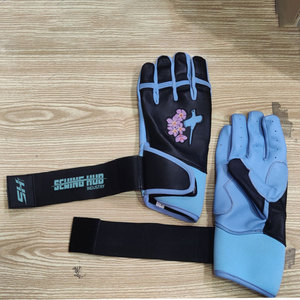 Gants de baseball unisexes personnalisés avec broderie et impression, fermeture à scratch, tissu doux pour la peau, fabrication OEM. - Product Image 1