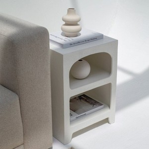 Mesa Auxiliar Pintada en Blanco Vandana Sierra Arista, Mueble de Diseño Moderno y Minimalista - Product Image 4