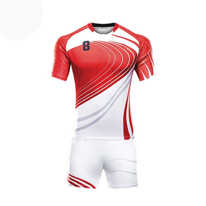 New Designs Men's Volleyball Team Uniform Custom Design Short Sleeve Plus Size Breathable Sportswear - Product Image 2