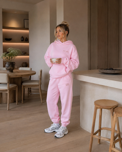 Precio al por mayor Sudadera con capucha personalizada de invierno para mujer, 100% fibra de bambú, forro polar grueso, de secado rápido, con bolsillos, talla grande, color rosa - Product Image 4