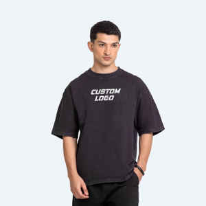 Custom Logo 100% Cotton Oversized <b>Tshirt</b> Men Short Sleeve Drop Shoulder Black <b>Tshirt</b> Personalized Plus Size Men <b>Tshirt</b> Available - Product Image 6