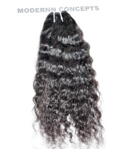 Extensions de cheveux humains indiens naturels bouclés, cuticules alignées, 100% cheveux vierges bruts, non traités - Product Image 4