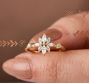 IGI/GIA Lab Grown Cut Diamond Vintage 14k jaune mariage/bague de fiançailles unisexe or blanc fin pour anniversaire fête-digne - Product Image 1