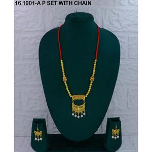 Exquisitos y Lujosos Conjuntos de Joyería de Moda para Bodas en el Medio Oriente, Estilo Dubái, de Aleación de Cobre con Baño de Oro, Collar y Pendientes para Mujer - Product Image 6