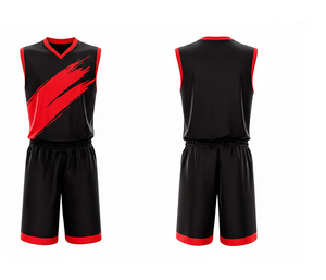 Tenue de sport de basketball entièrement sublimée, design personnalisé, vente en gros, maillot et short en polyester respirant et à séchage rapide pour hommes et femmes - Product Image 2