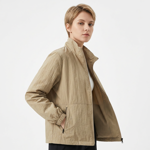Chaqueta Casual para Hombre con Cuello Alto, Estilo Racer, 100% Poliéster, Transpirable, Cierre de Cremallera, Color Sólido, para Primavera - Product Image 5