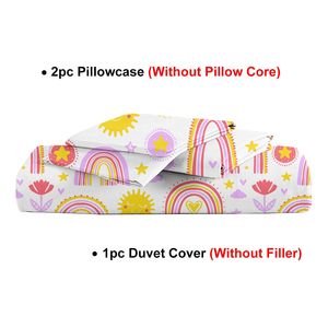 Set Copripiumino Queen Size Arcobaleno Rosso con 2 Federe, Set 3 Pezzi 228x228cm - Product Image 4