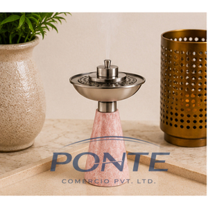 Quemador de Incienso de Mármol Rosa de Lujo, Estilo Árabe, Porta Incienso Metálico para Decoración del Hogar, Mabkhara, Incensario de Oud para Ramadán - Product Image 2