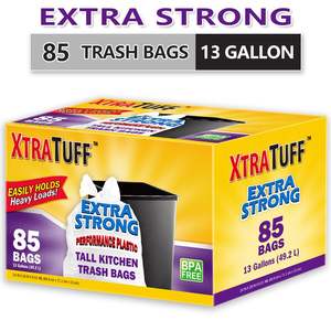 Bolsas de Basura Desechables Grandes para el Hogar de 13 Galones, Paquete de 85 Bolsas, Resistentes a Pinchazos y Desgarros, Capacidad de 33 Galones para Uso Multipropósito - Product Image 2